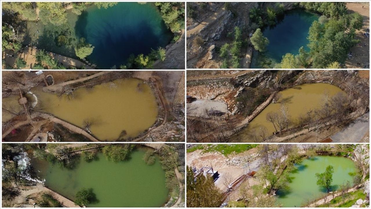 Depremlerin ardından rengi değişen Yeşilgöz Gölü eski haline dönüyor