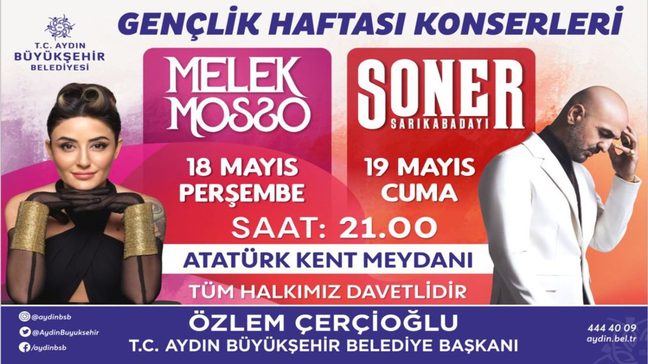 Aydın Büyükşehir Belediyesi’nden Gençlik Haftası konserleri