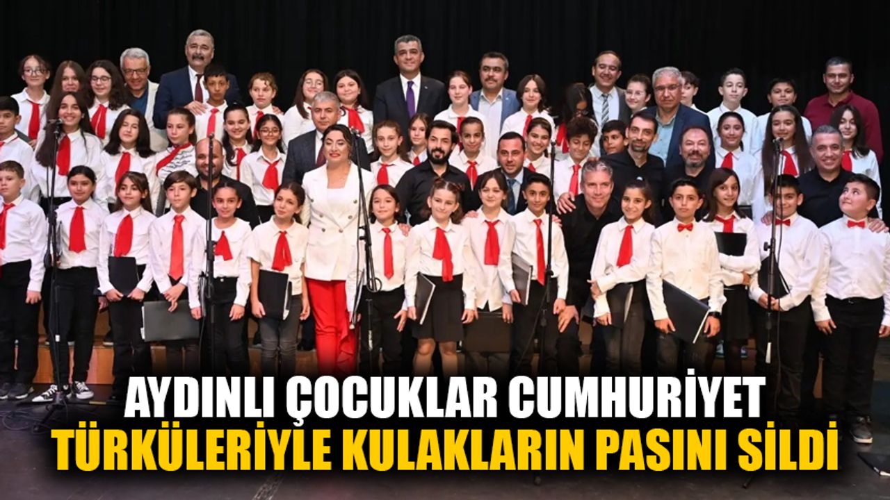 Aydınlı çocuklar Cumhuriyet türküleriyle kulakların pasını sildi
