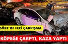 Söke’de feci çarpışma: Köpeğe çarptı, kaza yaptı