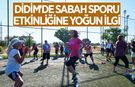 Didim'de sabah sporu etkinliğine vatandaşlardan yoğun ilgi