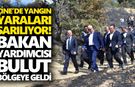 Çine’de yangın yaraları sarılıyor! Bakan Yardımcısı Bulut bölgeye geldi