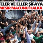 Şemsiyeler ve eller şifaya açıldı, 10 ton mesir macunu halka saçıldı