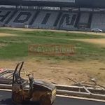Aydın Adnan Menderes Stadı'nda dikkat çeken detay! Koltuklarda logo, zeminde soru işareti