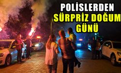 Polis hayranı serebral palsili çocuğa polislerden sürpriz doğum günü kutlaması