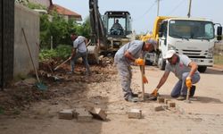 Efeler'in ekipleri yolları yeniliyor