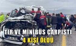 Tır ile yolcu minibüsünün çarpıştığı kazada 4 kişi öldü