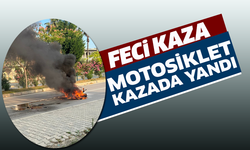 Minibüsle çarpışan motosikletin sürücüsü yaralandı