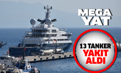 Mega yat 13 tanker yakıt ikmali yaptı