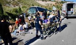 Şarampole devrilen otobüsteki 35 yolcu yaralandı