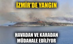 İzmir'de makilik alanda yangın çıktı