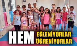 Çocuklar yaz tatilinde hem öğreniyor hem eğleniyor