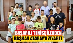 Başarılı Tenisçiler Başkan Atabay’ı ziyaret etti