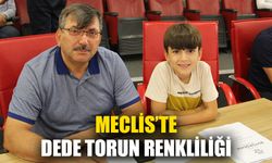 Meclis toplantısında dedesine eşlik etti