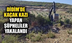 Didim’de kaçak kazı yapan şüpheliler yakalandı