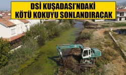 DSİ Kuşadası’ndaki kanalda yatak temizliği çalışması başlattı