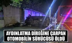 Aydınlatma direğine çarpan otomobilin sürücüsü öldü