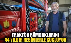 Traktör römorklarını 44 yıldır resimlerle süslüyor