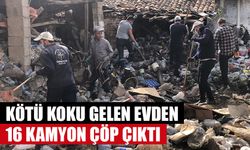 Aydın'da bir evden 16 kamyon çöp çıktı