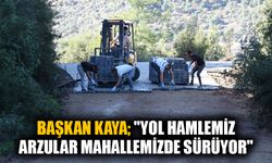 Başkan Kaya "Yol hamlemiz Arzular mahallemizde sürüyor"