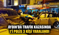 Aydın'da trafik kazasında 1'i polis 3 kişi yaralandı