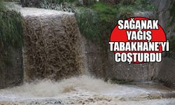 Sağanak yağış, Tabakhane’yi coşturdu