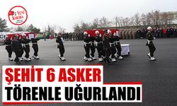 Şehit olan 6 asker için Şırnak'ta tören yapıldı