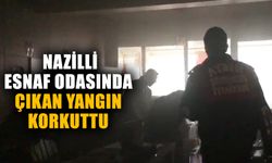 Nazilli esnaf odasında çıkan yangın korkuttu