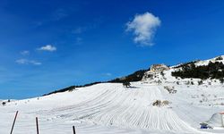 Keltepe Kayak Merkezi karla kaplandı