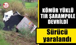 Aydın-İzmir otoyolunda şarampole devrilen tırın sürücüsü yaralandı