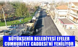 Aydın Büyükşehir Belediyesi Çeştepe Cumhuriyet Caddesi’ni yeniliyor