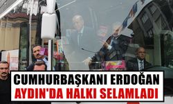 Cumhurbaşkanı Erdoğan, Aydın'da halkı selamladı