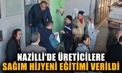 Nazilli'de üreticilere buzağı bakımı ve sağım hijyeni eğitimi verildi