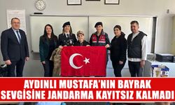 Aydınlı Mustafa’nın bayrak sevgisine jandarma ekipleri kayıtsız kalmadı