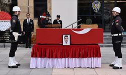 Trafik kazasında şehit olan polis Fırat Der için tören yapıldı