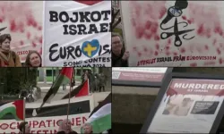 Eurovision'a ev sahipliği yapan Malmö'de protestocular İsrail'in yarışmadan menedilmesini istedi