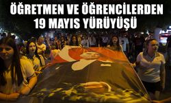 Aydın'da öğretmen ve öğrencilerden 19 Mayıs yürüyüşü