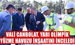 Vali Canbolat yarı olimpik yüzme havuzu inşaatını inceledi