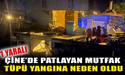 Çine’de patlayan mutfak tüpü yangına neden oldu