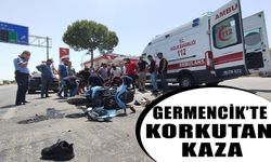 Germencik'te otomobilin çarptığı motosikletin sürücüsü yaralandı