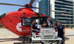 Ambulans helikopter 1 aylık bebek için havalandı