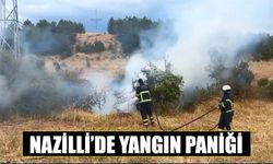 Nazilli’de yangın paniği: Alevler araziyi sardı