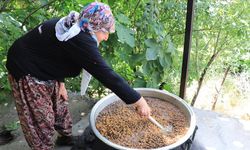 Eğin dutunun pekmeze yolculuğu için kazanlar yakıldı