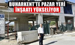 Buharkent’te pazar yeri inşaatı yükseliyor