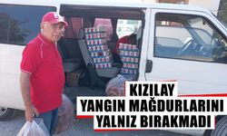 Kızılay yangın mağdurlarını yalnız bırakmadı