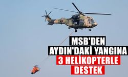 MSB'den Aydın'daki yangına 3 helikopterle destek