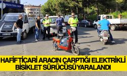 Nazilli'de hafif ticari aracın çarptığı elektrikli bisiklet sürücüsü yaralandı