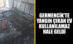 Germencik'te yangın çıkan ev kullanılamaz hale geldi