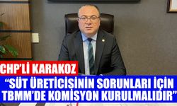 CHP’li Karakoz: “Süt üreticisinin sorunları için TBMM’de komisyon kurulmalıdır”