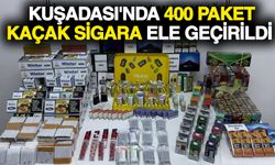 Kuşadası'nda 400 paket kaçak sigara ele geçirildi